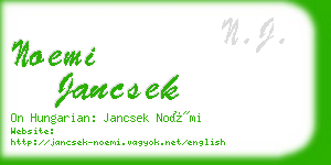 noemi jancsek business card